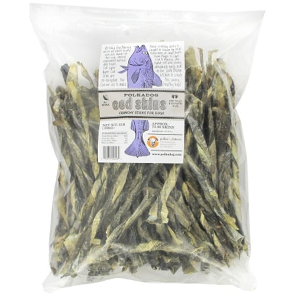 Polka Dog Bakery Bakery Cod Skins Crunchy Sticks for Dogs - 2 lbs. 895879002480 - main